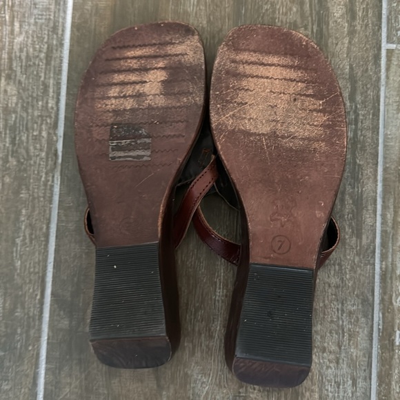 Nine West unique wooden sandals size 7 - Picture 5 of 10